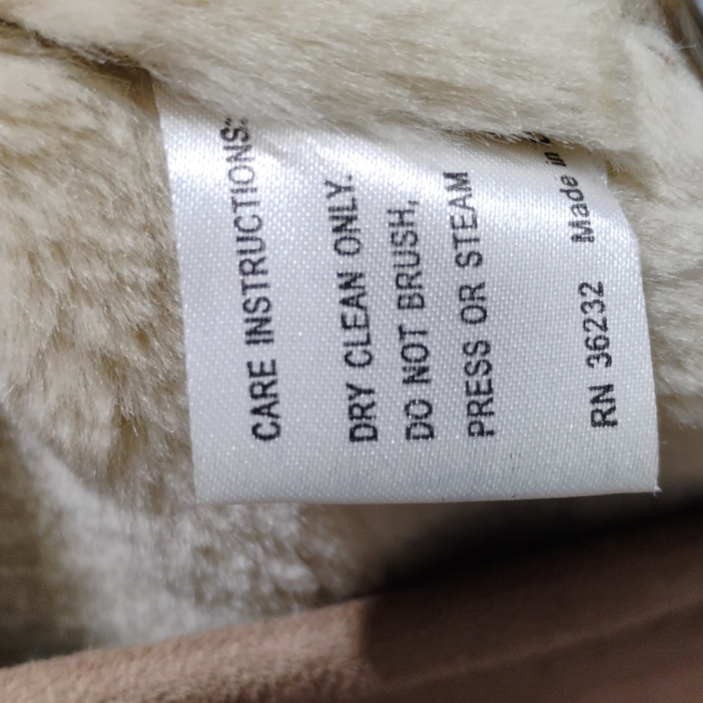 SALE! Gallery Faux Fur & Suede Long Gorgeous Coat Sz.L Never Worn - Picture 8 of 13